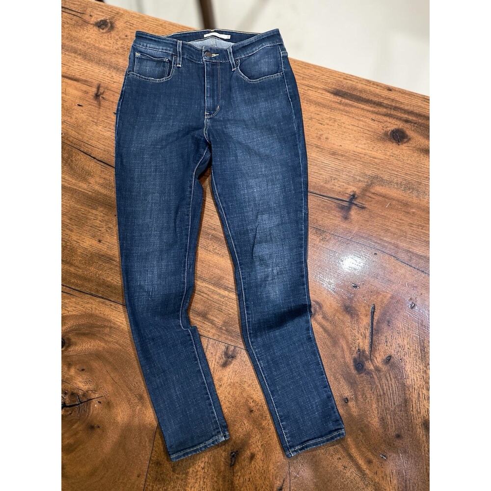 Levi's 721 High Rise Skinny Jeans Women's W30 L30 Dark Wash Blue Stretc - Picture 2 of 8